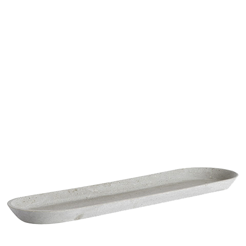 Δίσκος για κεριά Rakel οβάλ light grey L