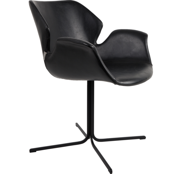 Armchair Nikki black leather