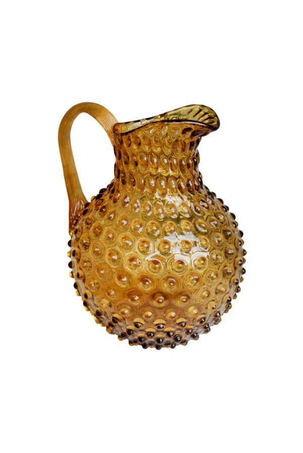 Κανάτα Hobnail amber