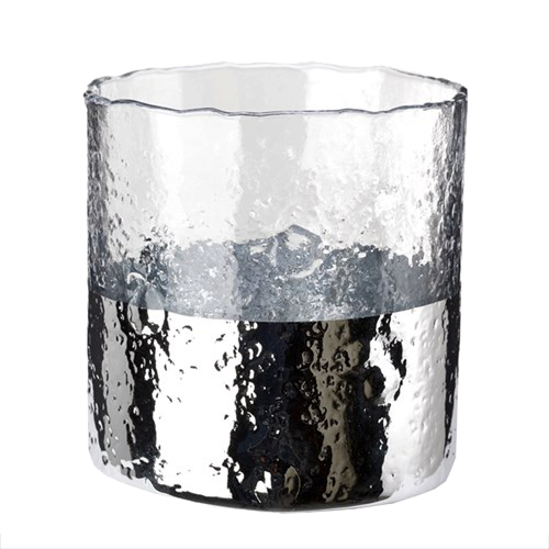 Ποτήρι Hurricane ripple dip silver