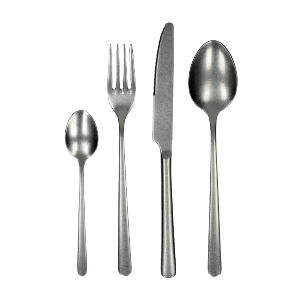 Σετ/24 μαχαιροπίρουνα Simple silver