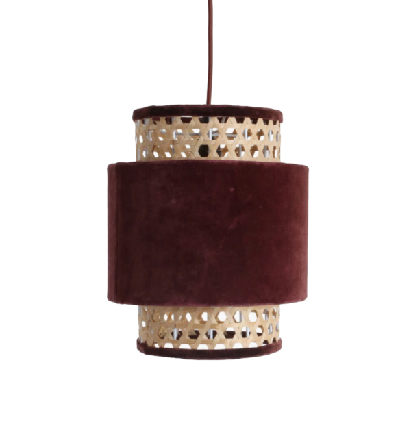 Φωτιστικό οροφής Velvet Cilinder burgundy S
