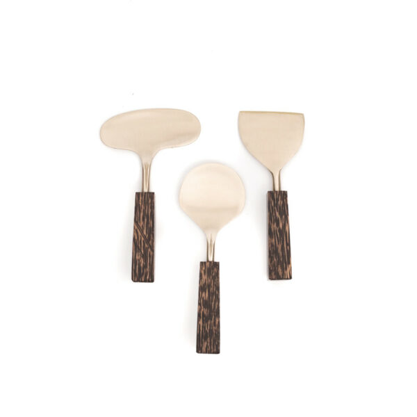 Σετ/3 Μαχαίρια τυριών matt gold