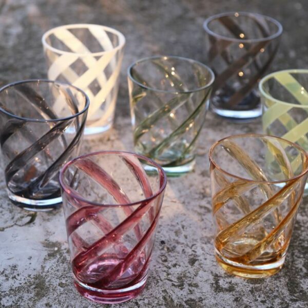 Ποτήρι Methacrylate With Black Transparent Spiral