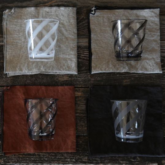 Ποτήρι Methacrylate With Black Transparent Spiral