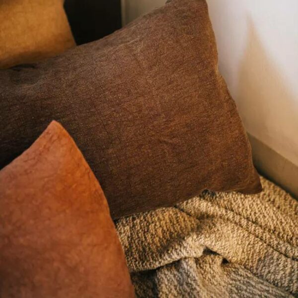 Nogara Throw - Hand-woven Linen, 170x130