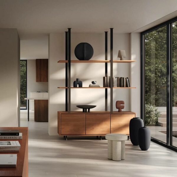 Βάζο Sunao Slim - Μαύρο Κεραμικό, 35x35xH68