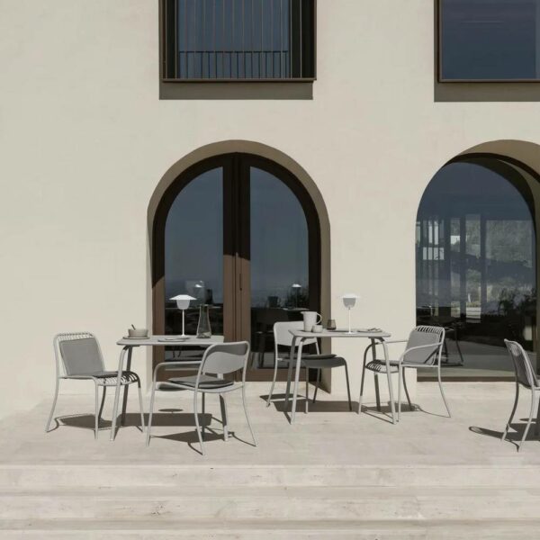 Yua Wire Outdoor Armchair - Silk Gray, W60xD60xH77