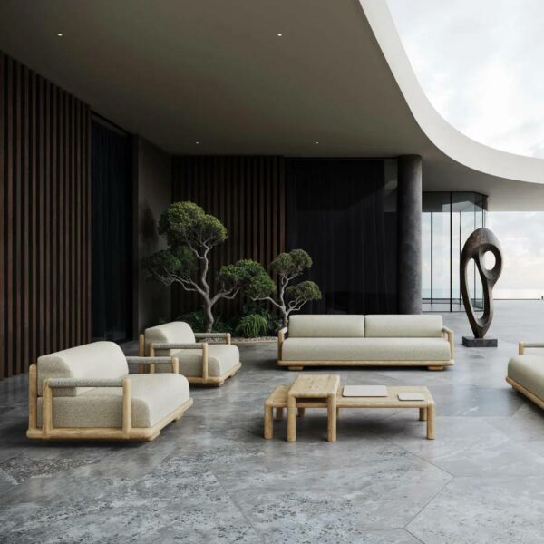 Outdoor Armchair Caleo - Natural, 105x100xH65