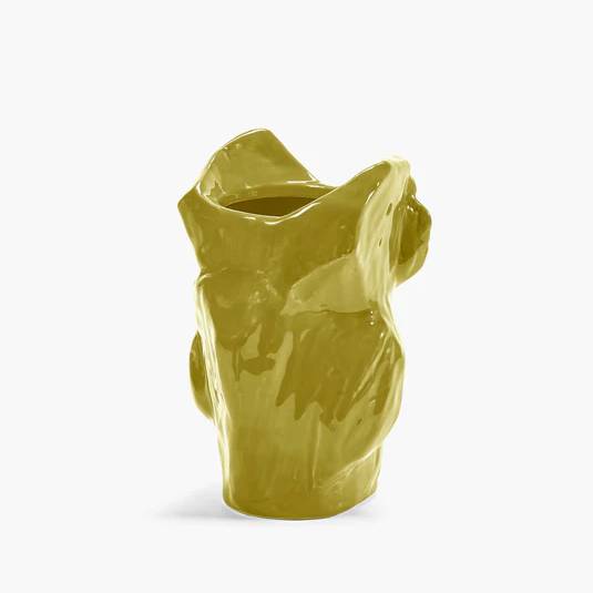 owl ywllow 3 Owl Vase - Yellow, 16.5x15.5xH23