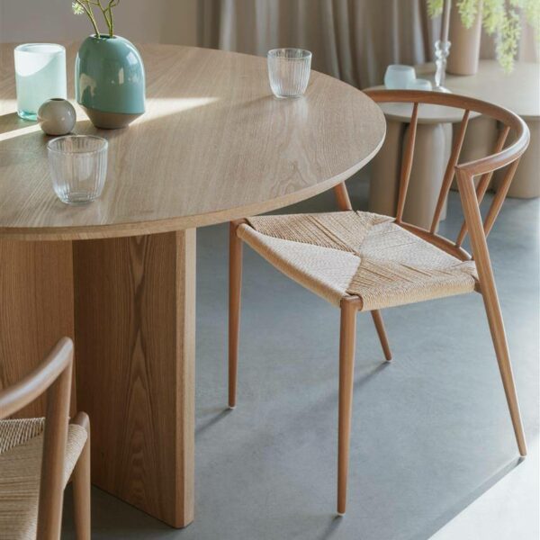 Laurent Dining Table - Natural, D120xH75