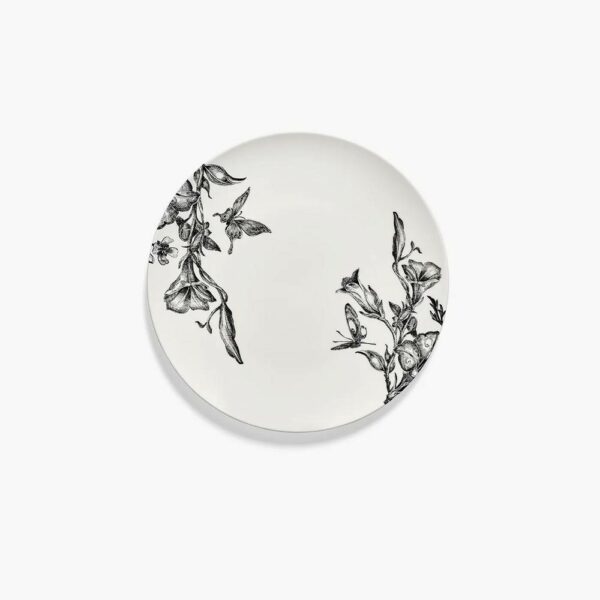 Σετ/4 Πιάτα Breakfast Magical Blossom - Λευκό/Μαύρο, 21×21×H1,6
