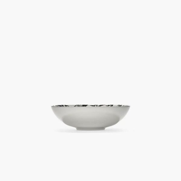 Set/4 Low Enchanted Garden Bowls - White/Black, D18