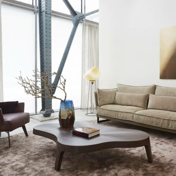 Isola Coffee Table - Sucupira natural CNC Milled Rings, 226x148 cm