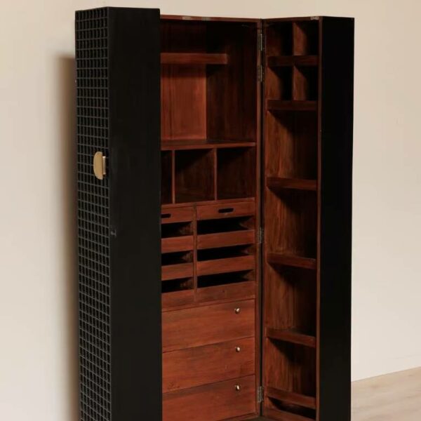 Trunk Cultura Cabinet - Black, 67×59×H175