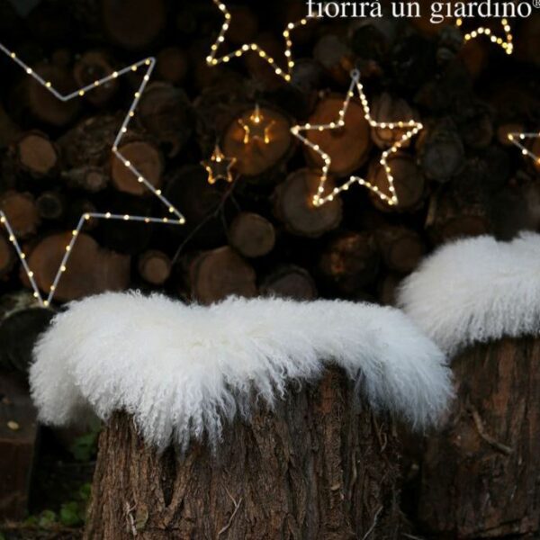 Mongolian Fur Cushion - White, 40x40, 60x60
