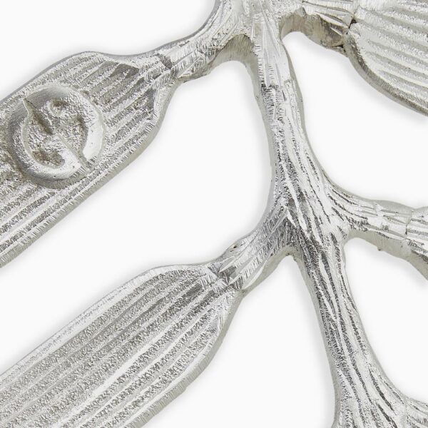 Δίσκος Erika Leaf - Ασημί, 75x43xH21