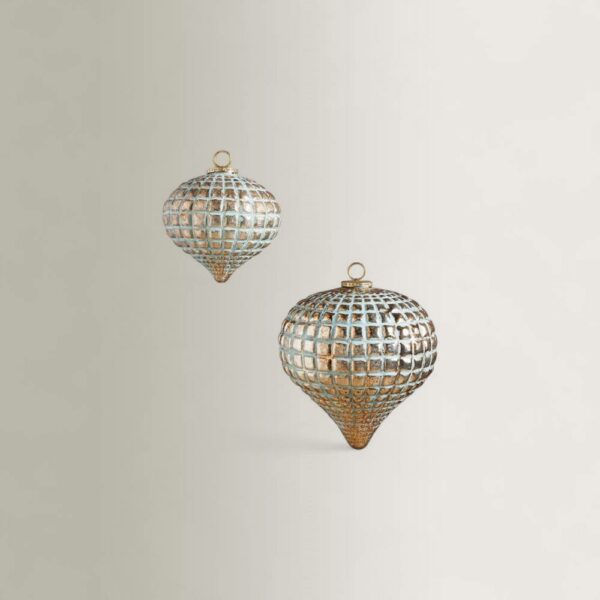 Σετ/2 Χριστουγεννιάτικες Μπάλες Verdigris – Onions