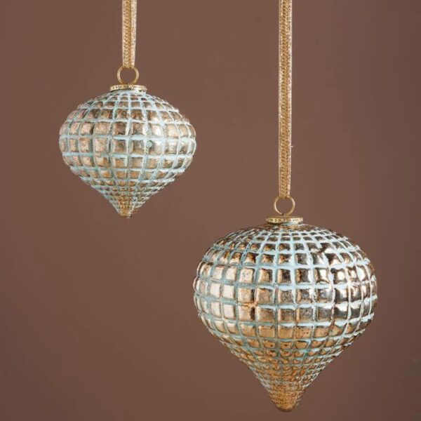 Σετ/2 Χριστουγεννιάτικες Μπάλες Verdigris – Onions