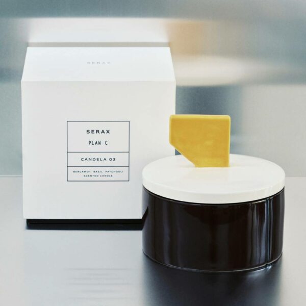 Αρωματικό Κερί Candela 03 - Burgundy/Yellow, 17×17×16