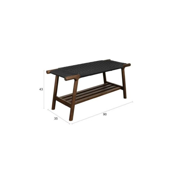 Kintaro Bench - Walnut, 90x43x43