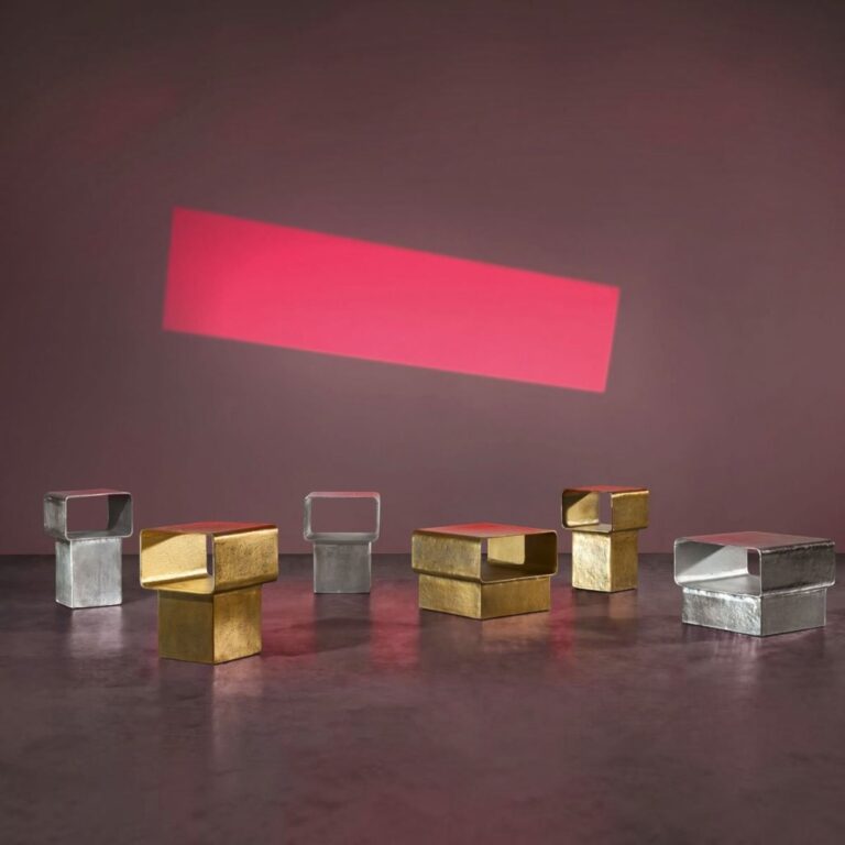 Side Table Kira 46 ασημί