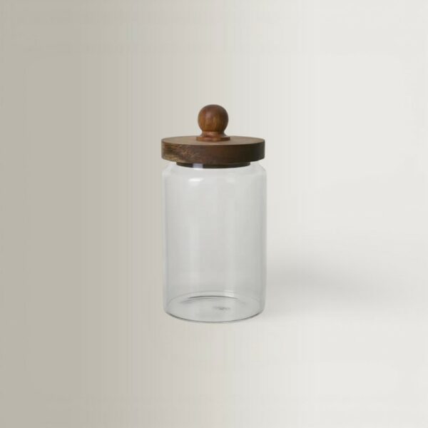 Kalle Jar - Clear/Brown, Ø9.5xH17