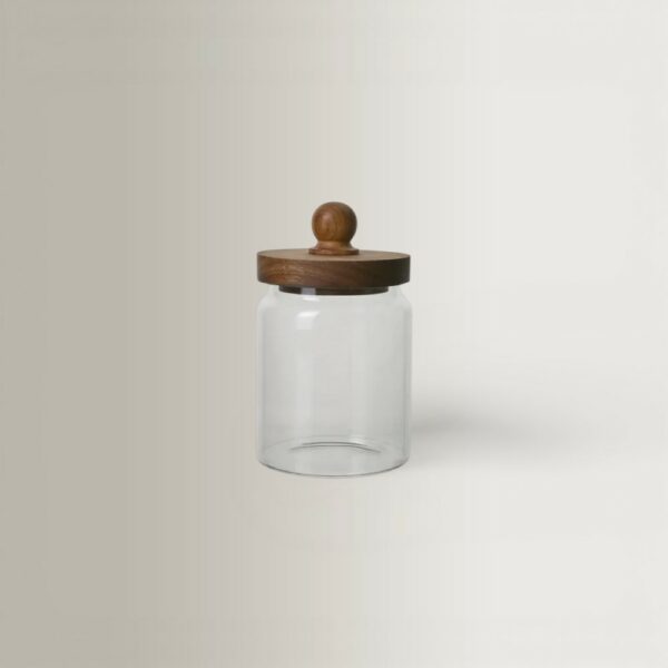 Kalle Jar - Clear/Brown, Ø9.5xH15