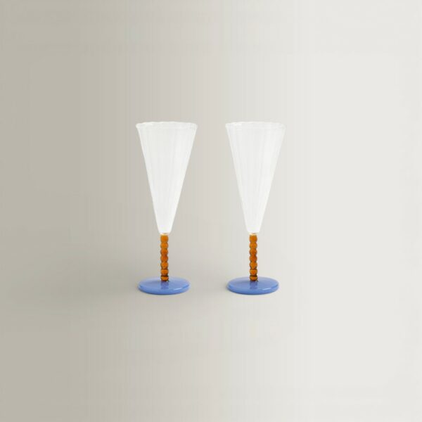 Σετ/2 Ποτήρια Flute - Perle Amber, 7.5xH21