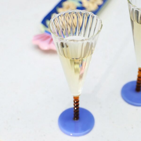 Σετ/2 Ποτήρια Flute - Perle Amber, 7.5xH21