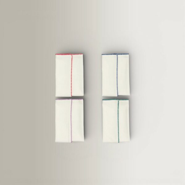 Σετ/4 Πετσέτες Φαγητού Zig Zag - Multicolour, 45x45