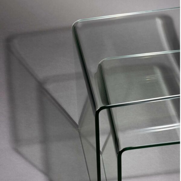 Σετ/2 Τραπεζάκια Vetro - Transparent, 40x45x45