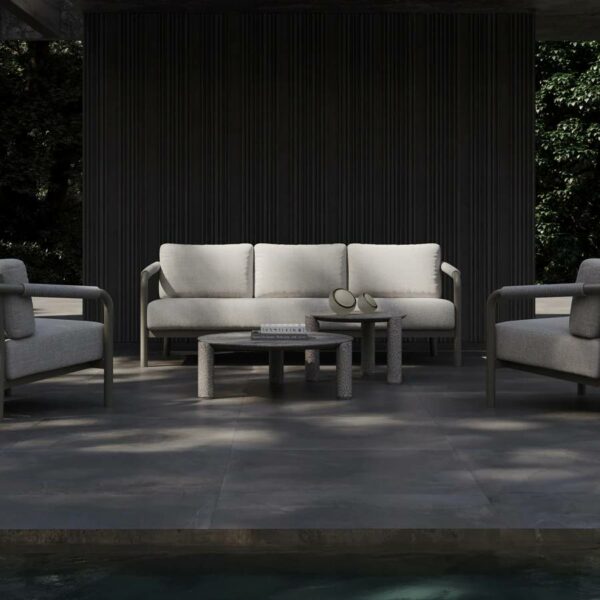 Καναπές Lorvain - Silver, 230x91,5x74