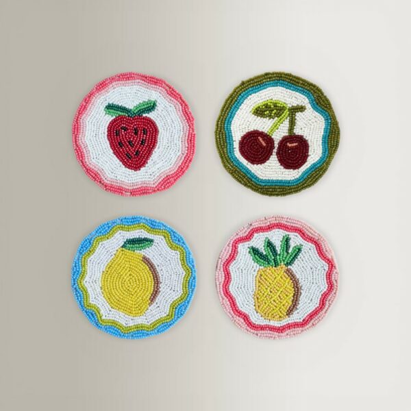 Σετ/4 Σουβέρ Beaded, D12