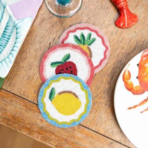 Σετ/4 Σουβέρ Beaded, D12