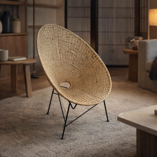 Καρέκλα Rattan - Natural / Black