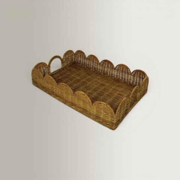 Basket Rectangular Tray - Natural Rattan, 45x30x10