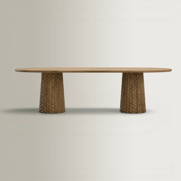 Miura Table - Bisque Carving, 270x115x74