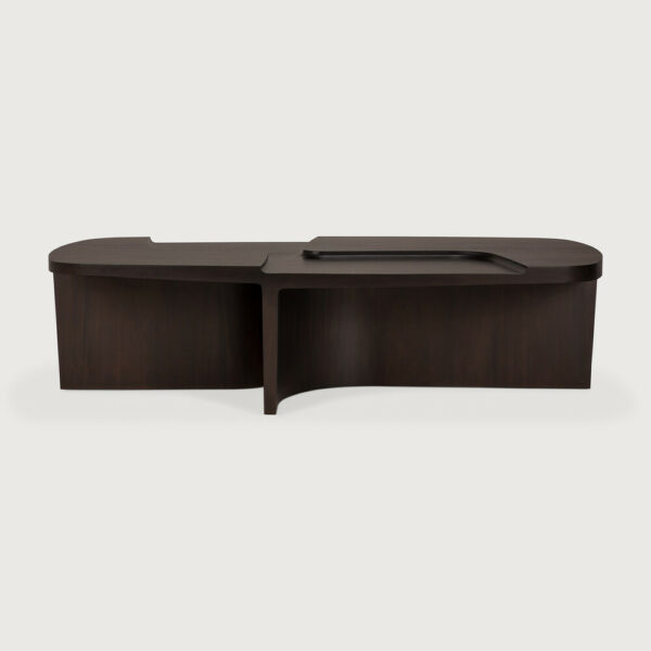 Τραπεζάκι Brutalist - Mahogany Rose Brown, 143x75x37
