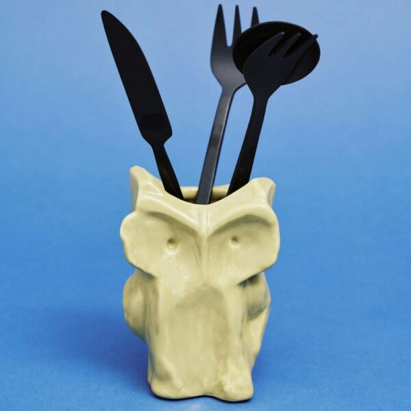 Βάζο Owl - Κίτρινο, 9x8x12