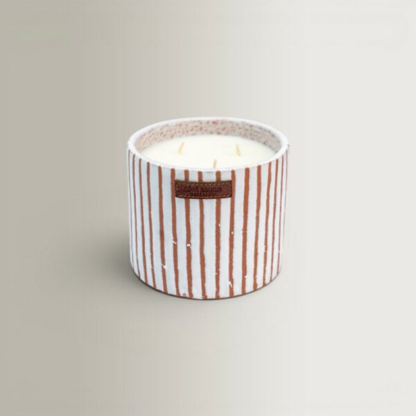 Zebre Candle - Terra, Medium