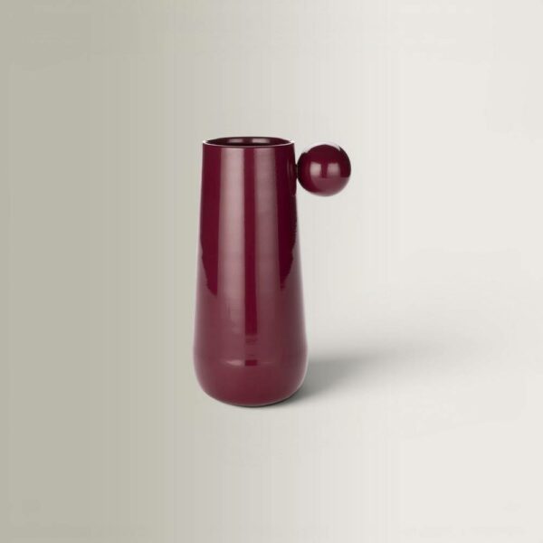 Dot Vase - Bordeaux Red, 19x14x30