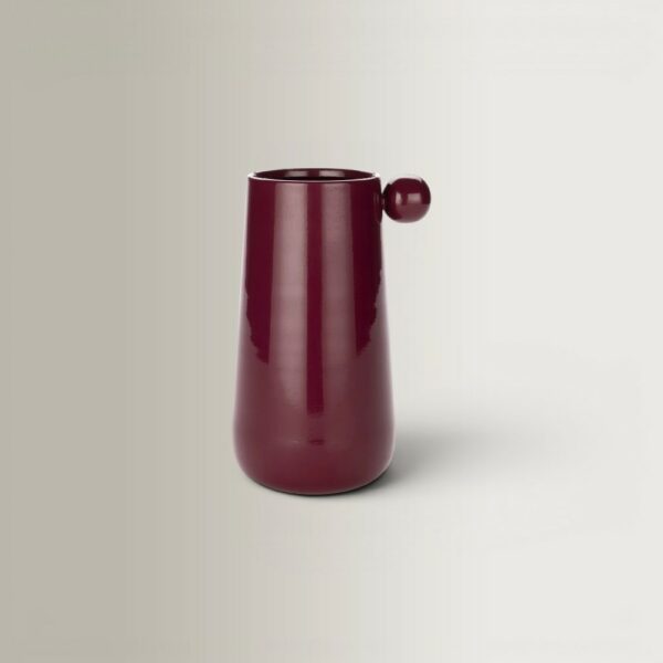 Dot Vase - Bordeaux Red, 16x13x25