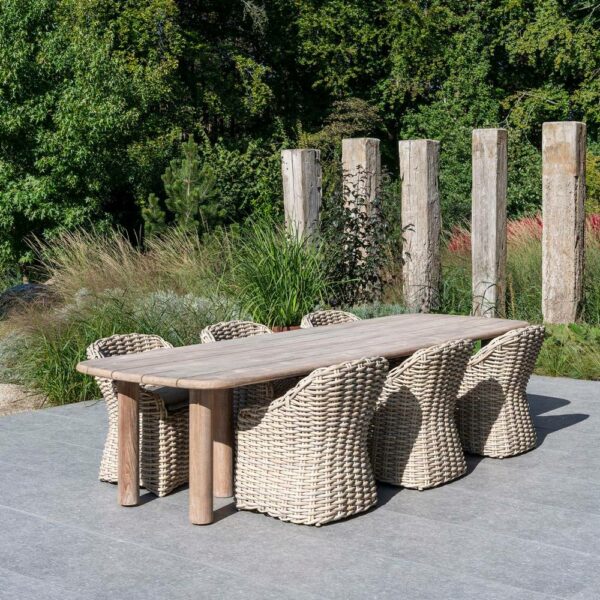 Τραπέζι Carlo - Teak Natural Grey, 350x114x75