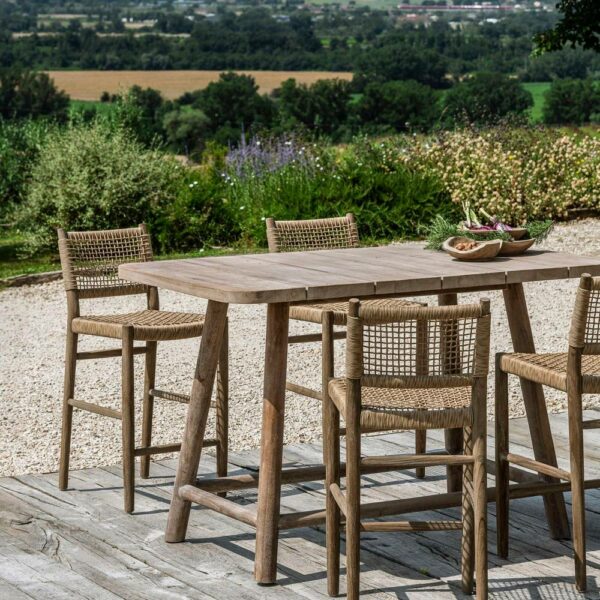 Τραπέζι Bar Mieke - Teak Natural Grey, 150x90x95