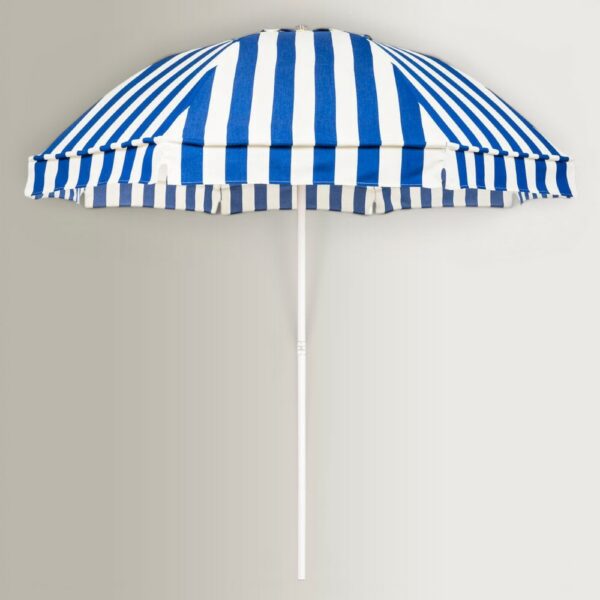 The Patio Umbrella - Crew Mediterranean Blue Stripe, 229x251
