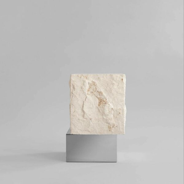 Τραπέζι Σαλονιού Ψηλό - Πέτρα/ Ασημί, 32x33x55
