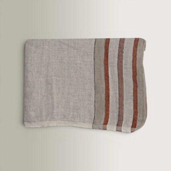 Linen Throw - Beige, 133x160