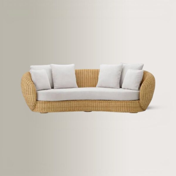 Rafael Sentier Sofa - Rattan/ Cream