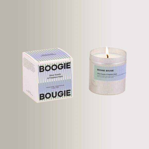 Αρωμ. Κερί - Silver Suede & Fireplace Haze 250g